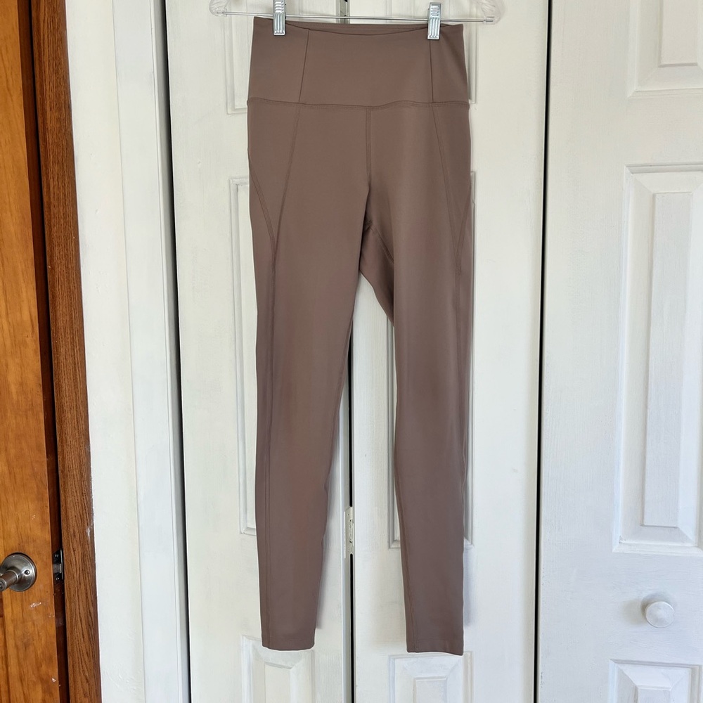 High-Waisted Taupe Leggings Girlfriend Collective